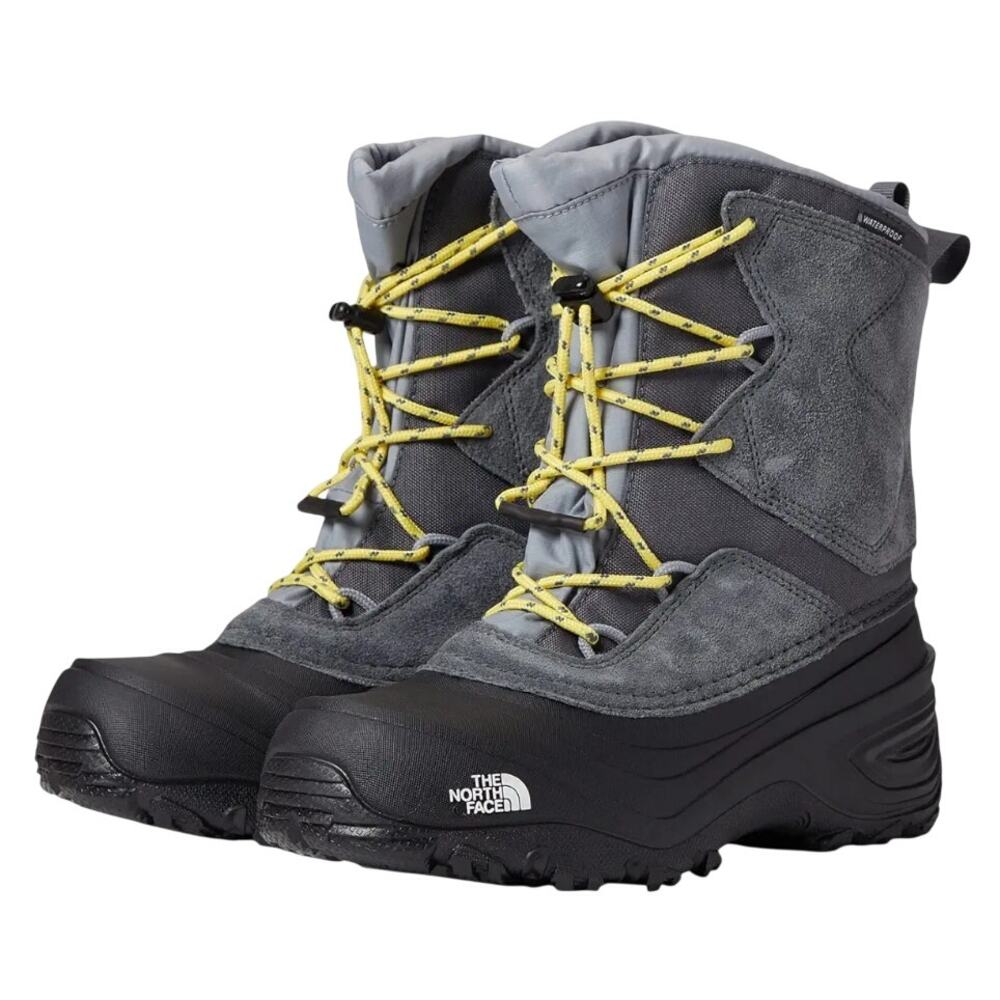 The North Face Kids Alpenglow V Winter Boots US 11 EU 28 Grey Waterproof NIB